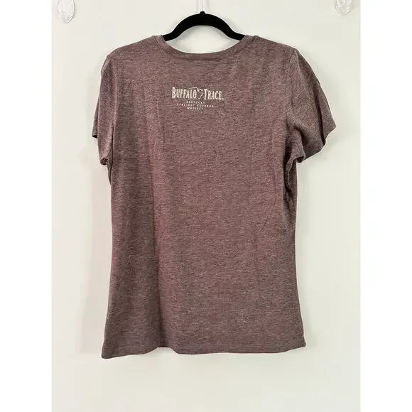 BUFFALO TRACE "Shot of Whiskey" V-Neck Ladies Tee Sz XL Bartender Industry RARE - Picture 3 of 5